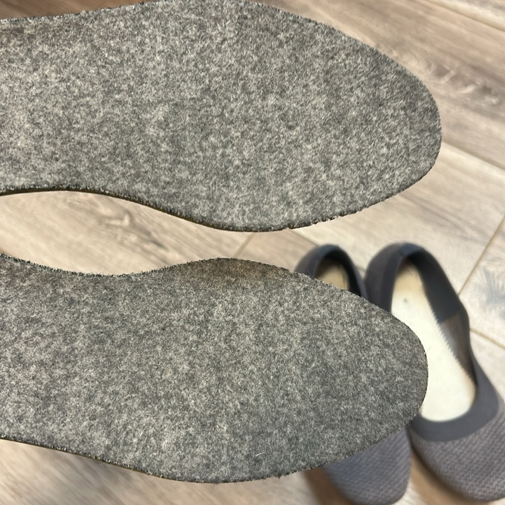 RARE Allbirds Tree Breezer Flats Seashell Gray Size 9 women - Picture 15 of 17